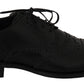 Dolce & Gabbana Black Leather Wingtip Oxford Dress Shoes