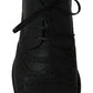 Dolce & Gabbana Black Leather Wingtip Oxford Dress Shoes