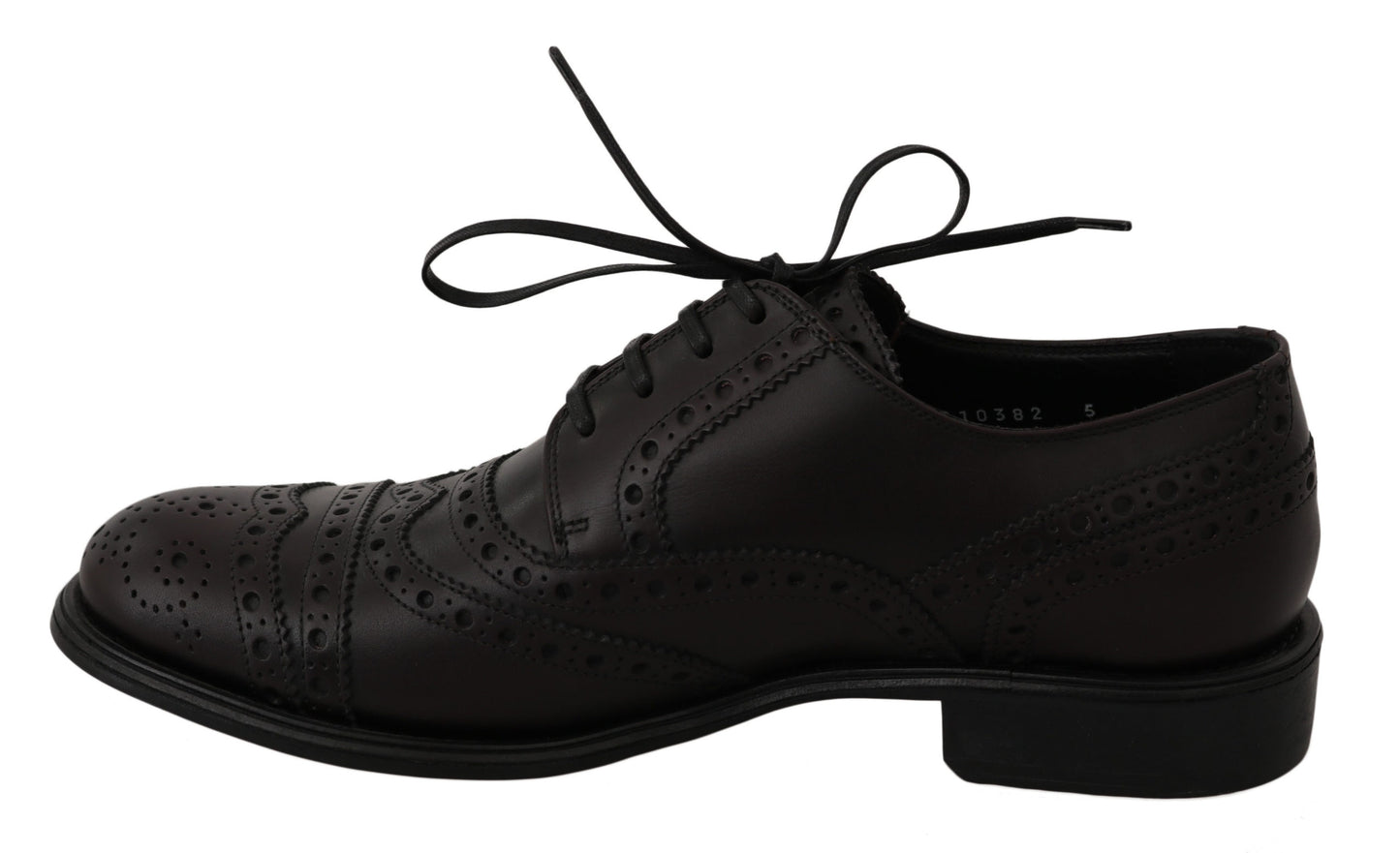 Dolce & Gabbana Black Leather Wingtip Oxford Dress  Shoes