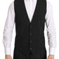 Dolce & Gabbana Gray Gilet STAFF Regular Fit Formal Vest