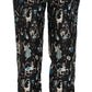 Dolce & Gabbana Black Musical Instrument Sleepwear Pants