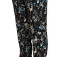 Dolce & Gabbana Black Musical Instrument Sleepwear Pants