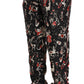 Dolce & Gabbana Red Musical Instrument Print Sleepwear Pants