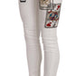 Dolce & Gabbana Queen Of Hearts Crystal Skinny Jeans