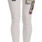 Dolce & Gabbana Queen Of Hearts Crystal Skinny Jeans