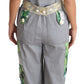 Dolce & Gabbana Gray Overall Jeans Gray Denim Crystal Hortensia