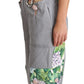 Dolce & Gabbana Gray Overall Jeans Gray Denim Crystal Hortensia