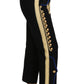 Dolce & Gabbana Elegant Black Military Embellished Pants