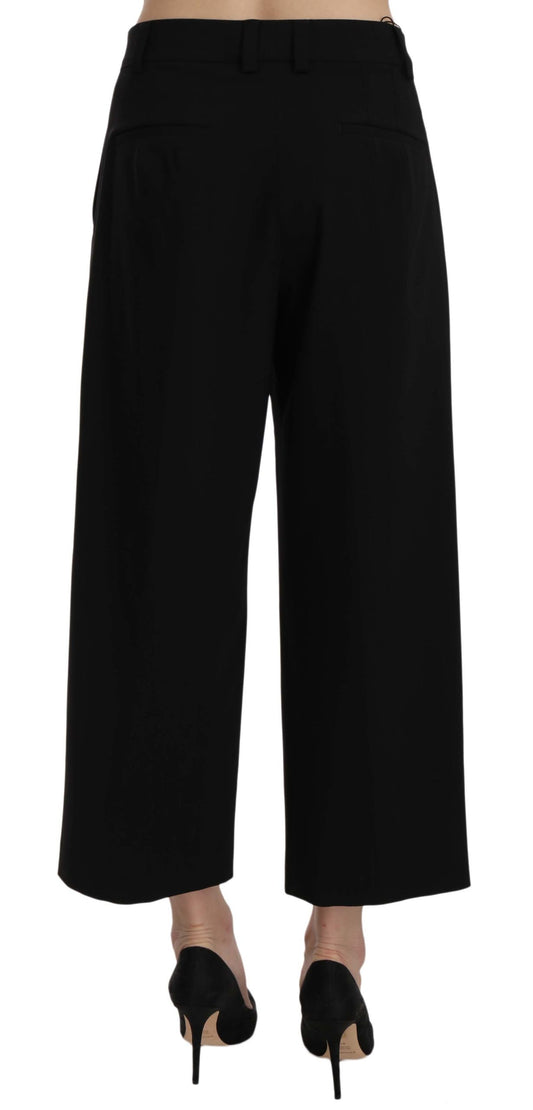 Dolce & Gabbana Black Print Trousers Pants