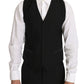 Dolce & Gabbana Black Wool Dress Waistcoat Gillet Vest