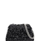 Self Portrait Black Bow Sequined Velvet Mini Shoulder Bag