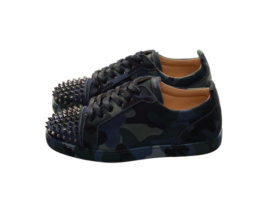Christian Louboutin Louis Junior Spikes Orlato Camouflage Laceup Sneakers