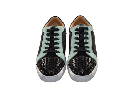 Christian Louboutin Seavaste Orlato Flat Low Top Contrast Colour Studded Sneakers