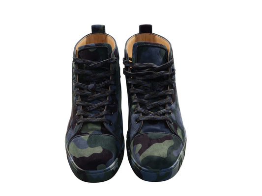 Christian Louboutin Louis Orlato Flat Camouflage High Top Sneakers