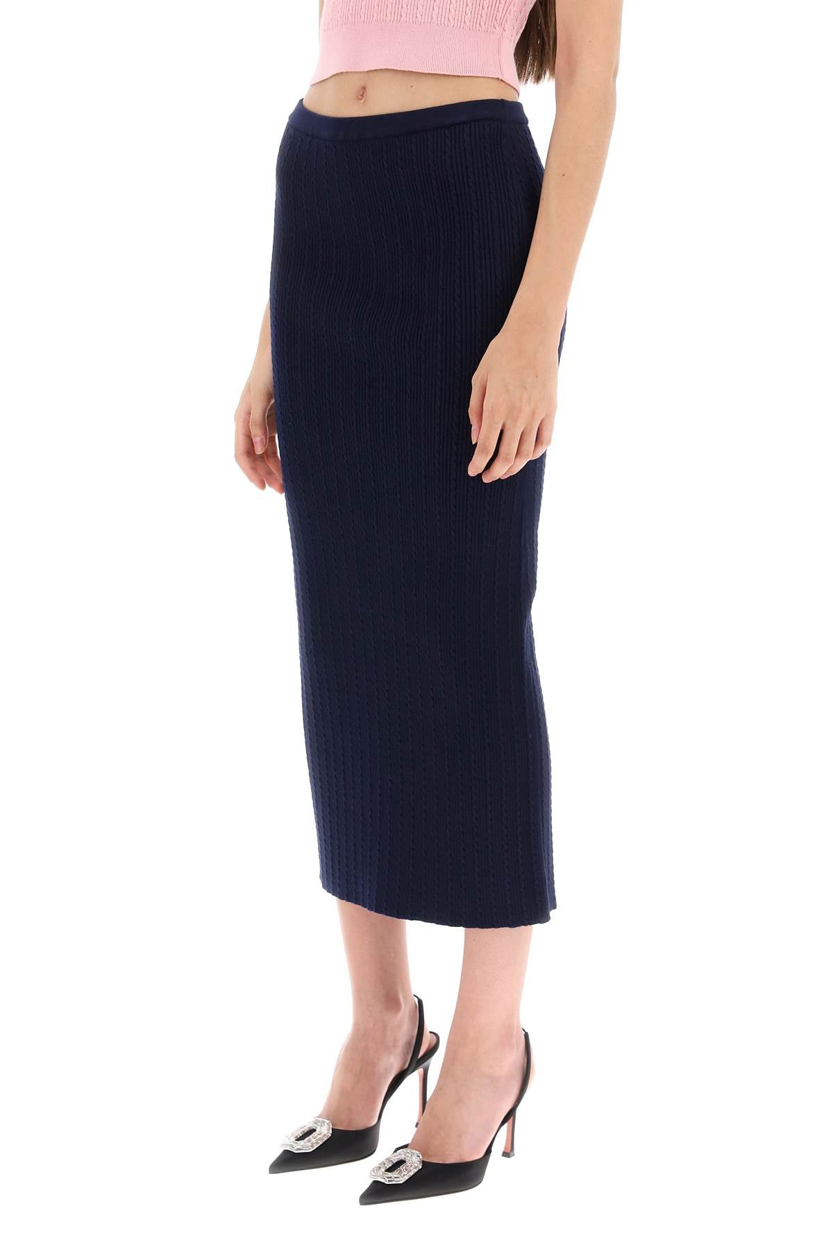 Alessandra Rich Black Knit Pencil Skirt