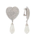 Alessandra Rich heart crystal earrings with pearls