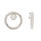 Alessandra Rich Silver Hoop Crystal Clip Earrings