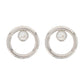 Alessandra Rich Silver Hoop Crystal Clip Earrings