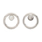 Alessandra Rich Silver Hoop Crystal Clip Earrings