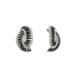 Alessandra Rich Silver Black Crystal Braided Clip Earrings