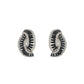 Alessandra Rich Silver Black Crystal Braided Clip Earrings