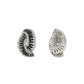 Alessandra Rich Silver Black Crystal Braided Clip Earrings