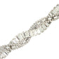 Alessandra Rich Braided Silver Crystal Studded Choker Necklace