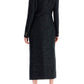 Alessandra Rich Black Tweed Dress With Sequins