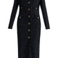 Alessandra Rich Black Tweed Dress With Sequins