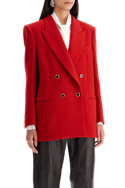 Alessandra Rich Red Oversized Double Breasted Blazer