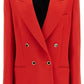 Alessandra Rich Red Oversized Double Breasted Blazer