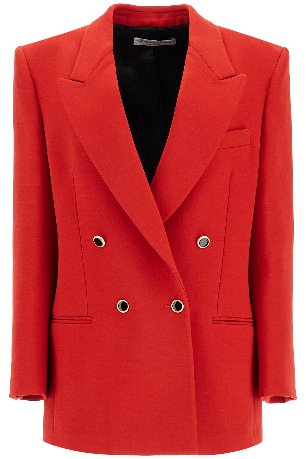 Alessandra Rich Red Oversized Double Breasted Blazer