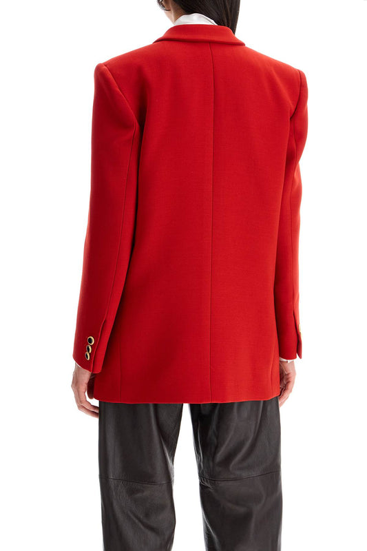 Alessandra Rich Red Oversized Double Breasted Blazer