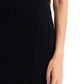 Alessandra Rich Black Cable Knit Midi Skirt