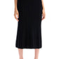 Alessandra Rich Black Cable Knit Midi Skirt