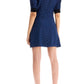 Alessandra Rich Blue White Silk Polka Dot Dress