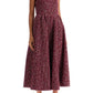 Alessandra Rich Burgundy Metallic Yarn Tweed Dress