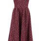 Alessandra Rich Burgundy Metallic Yarn Tweed Dress