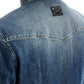 Dolce & Gabbana Blue Distressed Denim Stretch Slim Fit Shirt