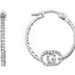 GUCCI JEWELS GUCCI 18k White Gold GG Running Hoop Earrings