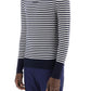 Dolce & Gabbana Blue White Striped Slim Fit Wool Sweater