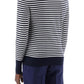 Dolce & Gabbana Blue White Striped Slim Fit Wool Sweater