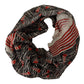 Dolce & Gabbana Black Red Linen Sailboat Stripe Print Shawl Scarf