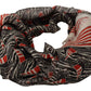 Dolce & Gabbana Black Red Linen Sailboat Stripe Print Shawl Scarf