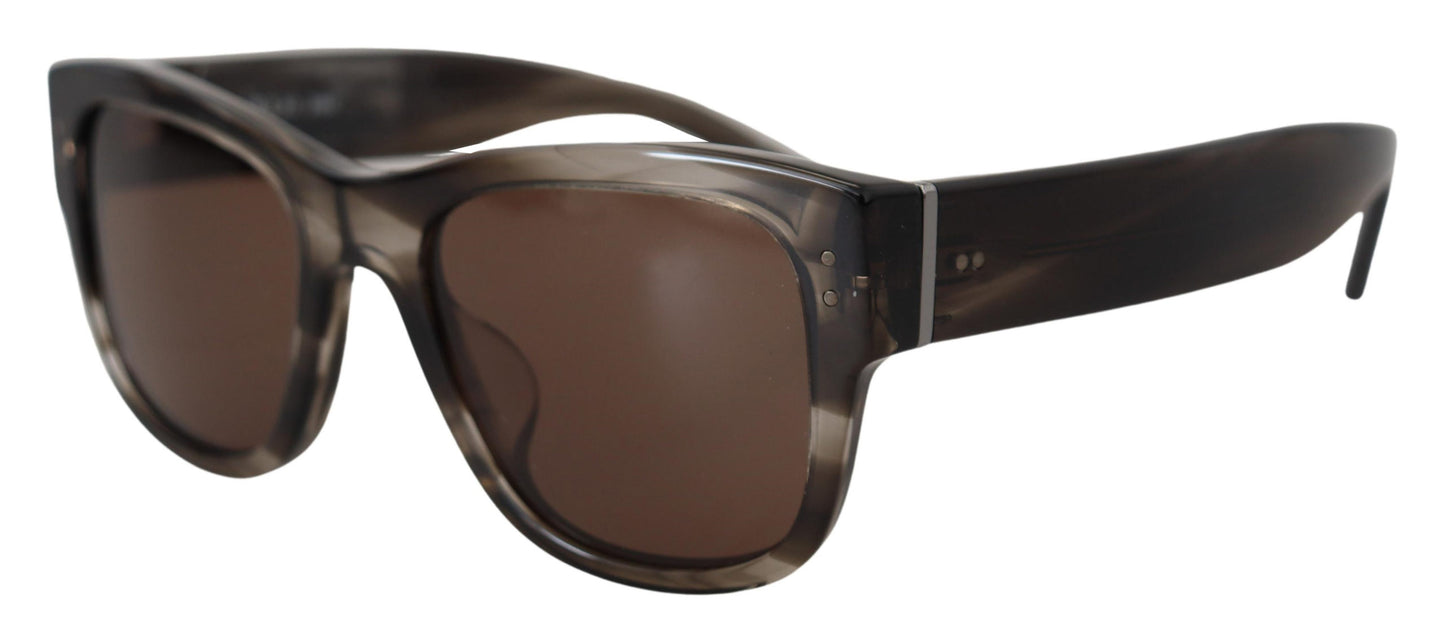 Dolce & Gabbana Brown Acetate Square DG338F Sunglasses