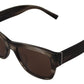 Dolce & Gabbana Brown Acetate Square DG338F Sunglasses