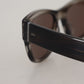 Dolce & Gabbana Brown Acetate Square DG338F Sunglasses