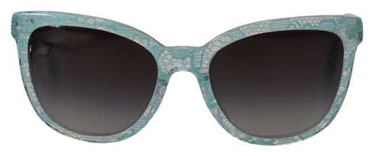 Dolce & Gabbana Blue DG4190 Lace Crystal Acetate Butterfly Sunglasses