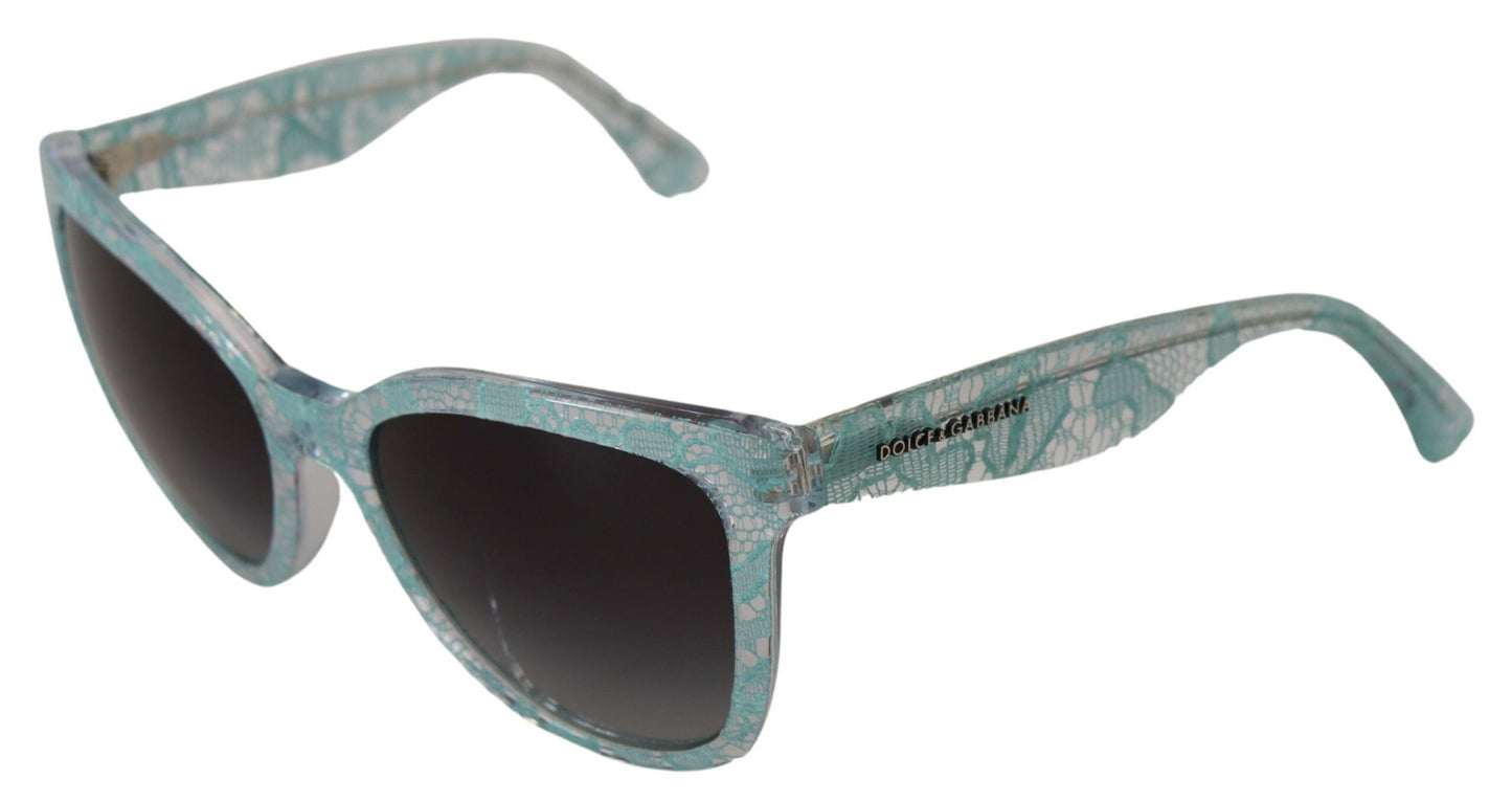 Dolce & Gabbana Blue DG4190 Lace Crystal Acetate Butterfly Sunglasses