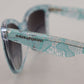 Dolce & Gabbana Blue DG4190 Lace Crystal Acetate Butterfly Sunglasses